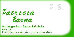 patricia barna business card
