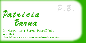 patricia barna business card